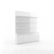 Shelponi White Salon Product Display Stand