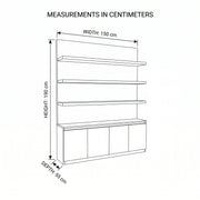 Shelponi White Salon Product Display Stand