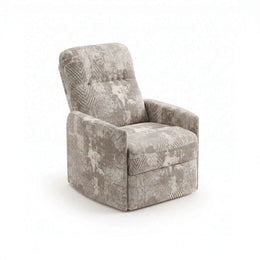 Alternate view of Silaniya Beige Pedicure Chair, showing high backrest and padded armrests for a modern salon interior.
