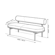 Sillopura Beige Upholstered Modern Bench