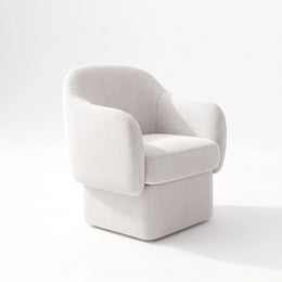 Alternate view of Sinkara White Pedicure Chair, showing plush cushioned seat and curved armrests for a modern salon interior.