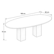 Sonozelia Marble Top 6-Seater Dining Table