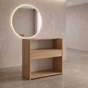 Sorrenmo Walnut & White Salon Reception Desk