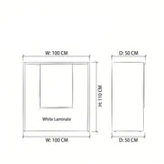 Sorrenmo Walnut & White Salon Reception Desk