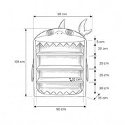 Sqqualo Shark Kids Bookcase