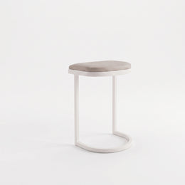 Alternate view of Stankery Beige Manicure Hand Rest, showing cushioned top and elevated design for a modern salon interior.