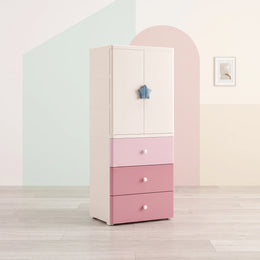 Starwy Kids Wardrobe with 2 Doors & 3 Drawers