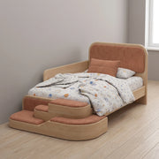 Steppina Terracotta Kids Single Bed with Steps