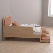 Steppina Terracotta Kids Single Bed with Steps