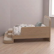 Steppina Ivory White Kids Single Bed with Steps