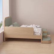 Steppina Sage Green Kids Single Bed with Steps