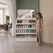 Storanish White Salon Product Display Stand