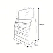Storanish White Salon Product Display Stand