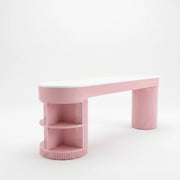 Storaty Premium Fluted Manicure Table with Storage