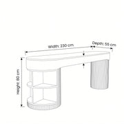 Storaty Premium Fluted Manicure Table with Storage