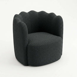 Alternate view of Swaisara Black Pedicure Chair, showing plush cushioning and curved backrest for a modern salon interior.