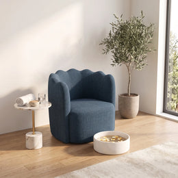 Swaisara Deep Slate Blue Pedicure Chair