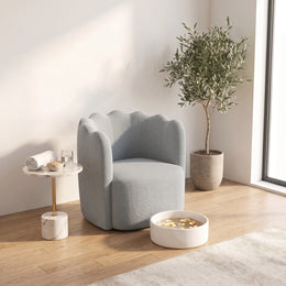 Swaisara Soft Silver Grey Pedicure Chair