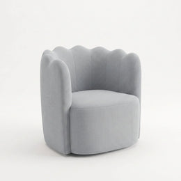 Second view of Swaisara Soft Silver Grey Pedicure Chair, highlighting plush cushioned seat and supportive backrest.