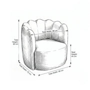 Swaisara Soft Silver Grey Pedicure Chair