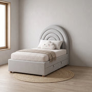 Swaria Light Grey Kids Single Bed