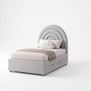 Swaria Light Grey Kids Single Bed