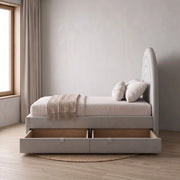 Swaria Light Grey Kids Single Bed