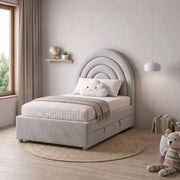 Swaria Light Grey Kids Single Bed