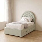Swaria Sage Green Kids Single Bed