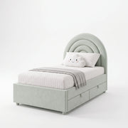 Swaria Sage Green Kids Single Bed