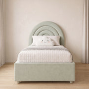 Swaria Sage Green Kids Single Bed