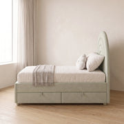 Swaria Sage Green Kids Single Bed