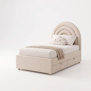 Swaria Oatmeal Beige Kids Single Bed