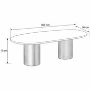 Tavolisa Wooden Oval 6-Seater Dining Table