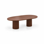 Alternate view of Tavolisa Wooden Oval 6-Seater Dining Table, showing oval top with rounded ends in a modern home setting.