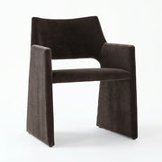 Tendi Premium Dark Brown Velvet Manicure Chair