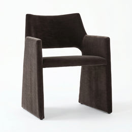Tendi Premium Dark Brown Velvet Manicure Chair