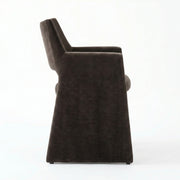Tendi Premium Dark Brown Velvet Manicure Chair