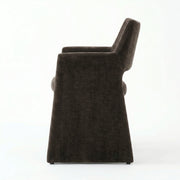 Tendi Premium Dark Brown Velvet Manicure Chair