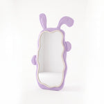 Alternate view of Tepo Bunny Kids Mirror, showing bunny-inspired design, full-length viewing area, and playful rounded edges.