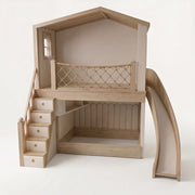 Tiekode Wooden Kids Bunk Bed with Slide & Storage Stairs