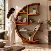 Tikkilona Wooden Bookshelf & Open Display Storage Unit