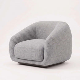 Alternate view of Tinkary Light Grey Pedicure Chair, showing plush cushioning and curved armrests in a modern home setting.