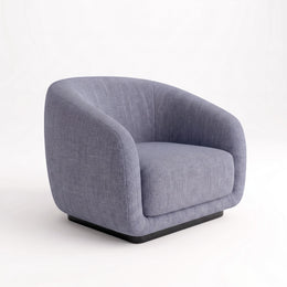 Alternate view of Tinkary Lavender Pedicure Chair, showing curved backrest and integrated armrests in a modern home setting.