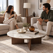 Tolomina Marble Top Round Coffee Table