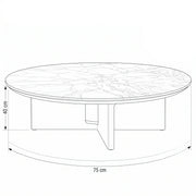 Tolomina Marble Top Round Coffee Table