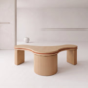 Triangy Premium Fluted Curved Manicure Table