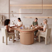 Triangy Premium Fluted Curved Manicure Table