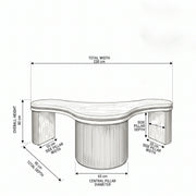 Triangy Premium Fluted Curved Manicure Table