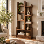Trihandy Wooden Bookshelf & Open Storage Unit